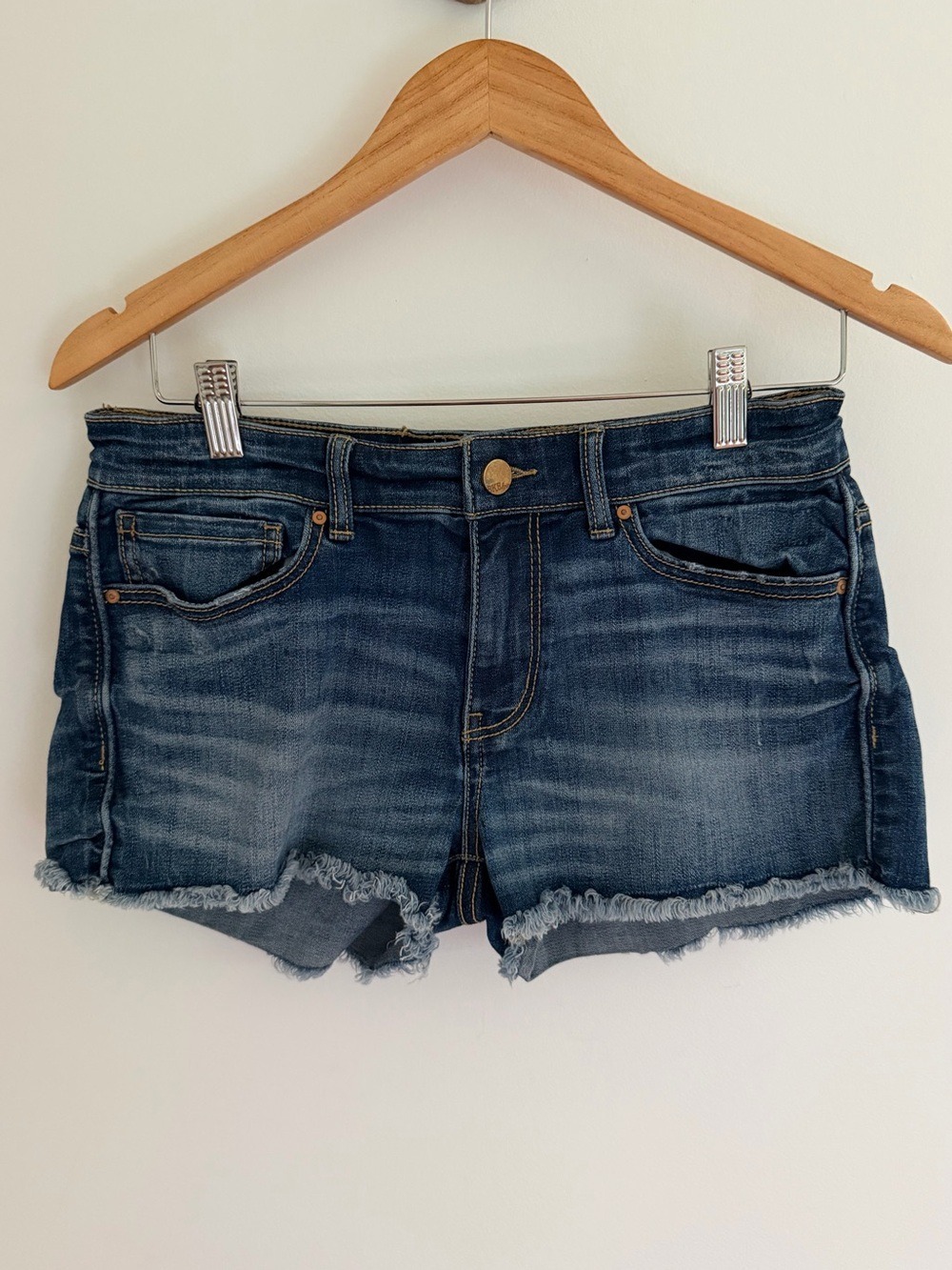 BKE Denim Size 28 Distressed Low Rise Cutoff Jean Shorts Frayed Y2K